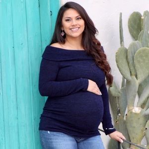 Off the shoulder knit top